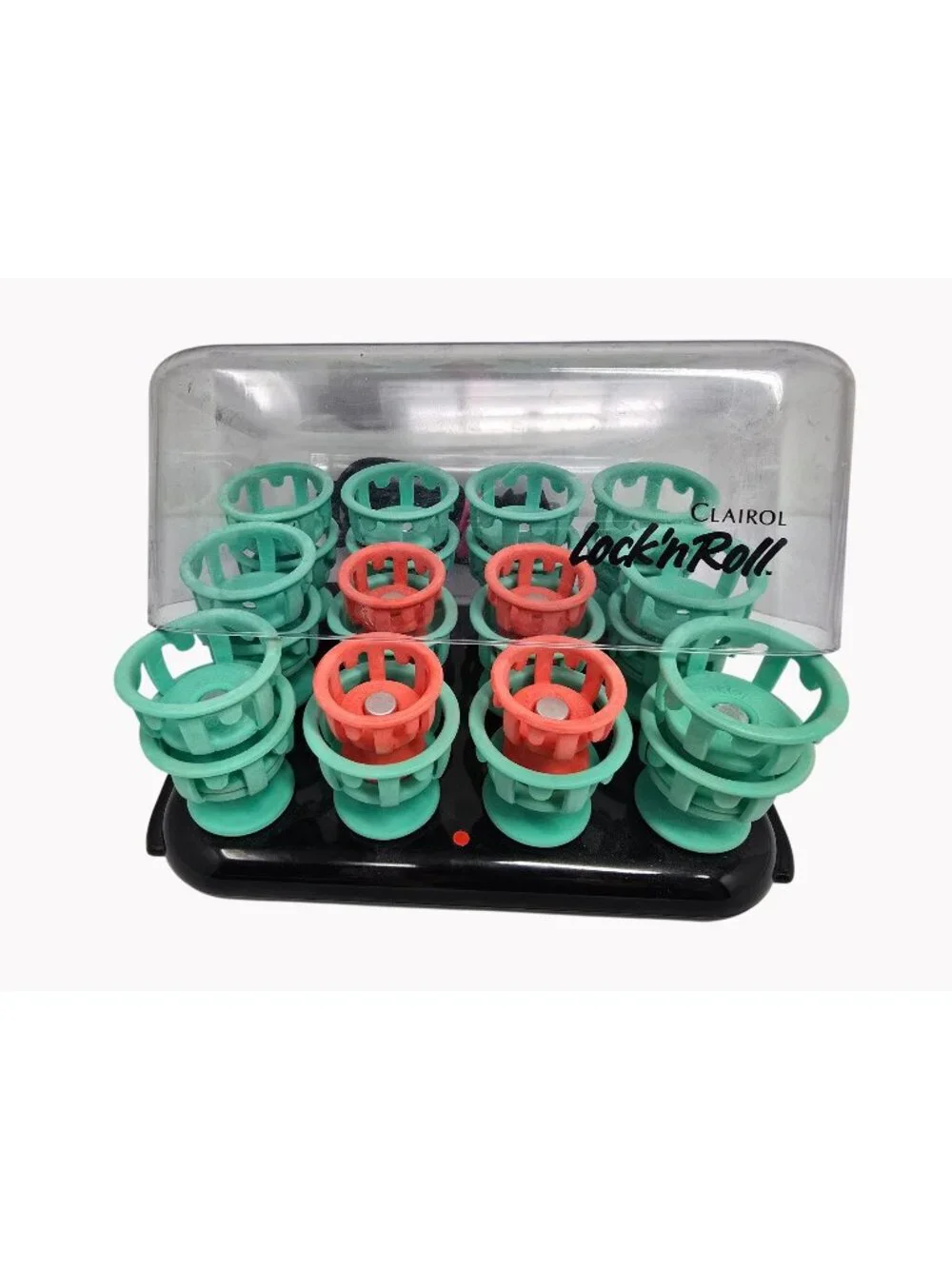 Clairol Lock N Roll Hot Rollers With 12 Curlers & Lid - Model BT-1 - 120V 70W